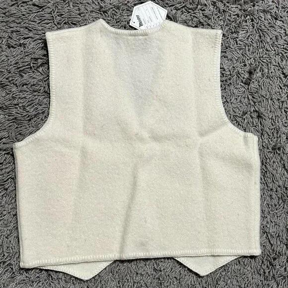 Meister 90s Vintage Retro Patterned New Wool Deadstock Vest Size L - Picture 7 of 7